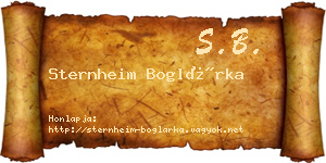 Sternheim Boglárka névjegykártya