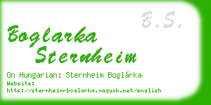 boglarka sternheim business card